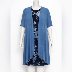 Coldwater Creek Navy Dress with Jacket-sz L